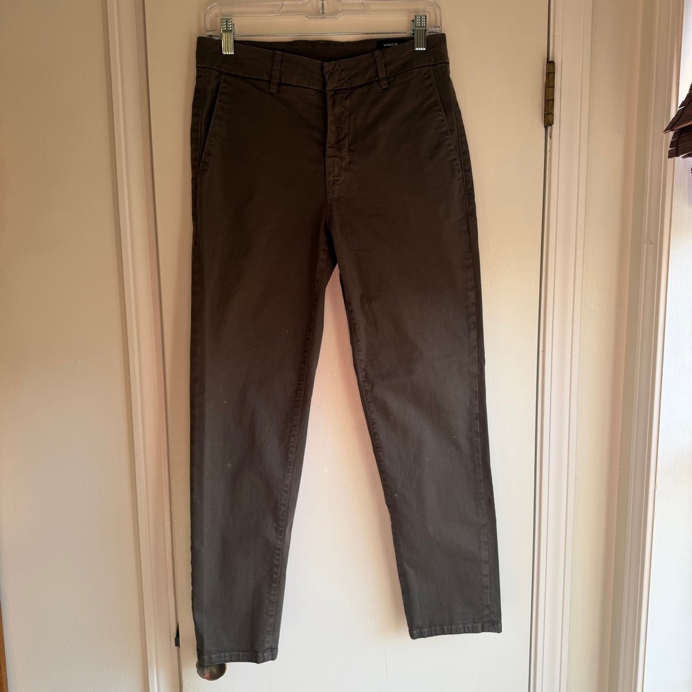 Vince Surplus Green Cotton Poly Blend Chino‎ Pants Womens Size 27